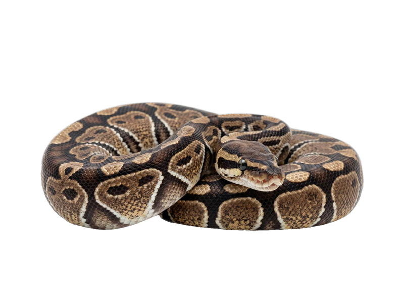Ball Python (Python regius) transparent cutout