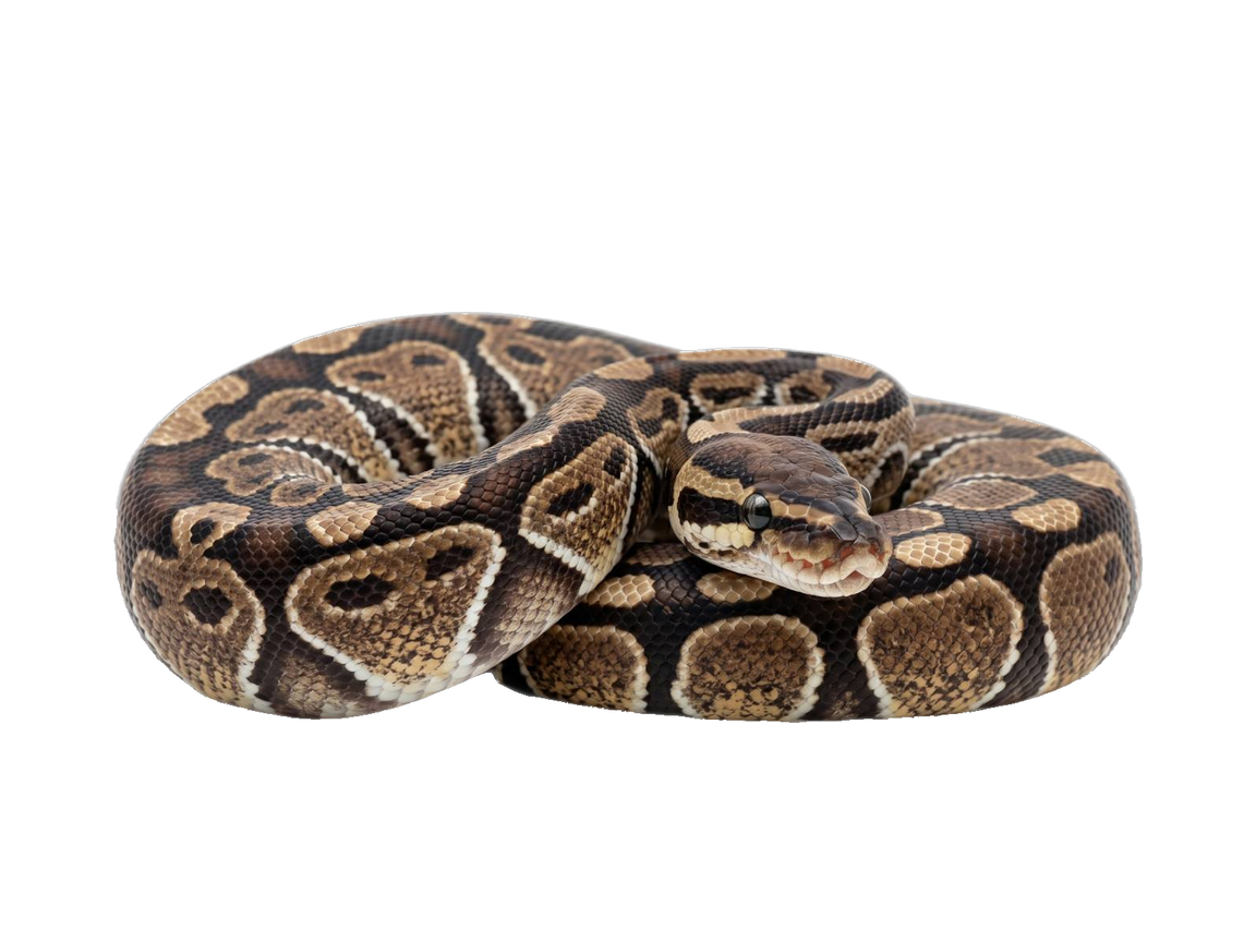 Ball Python (Python regius) transparent cutout