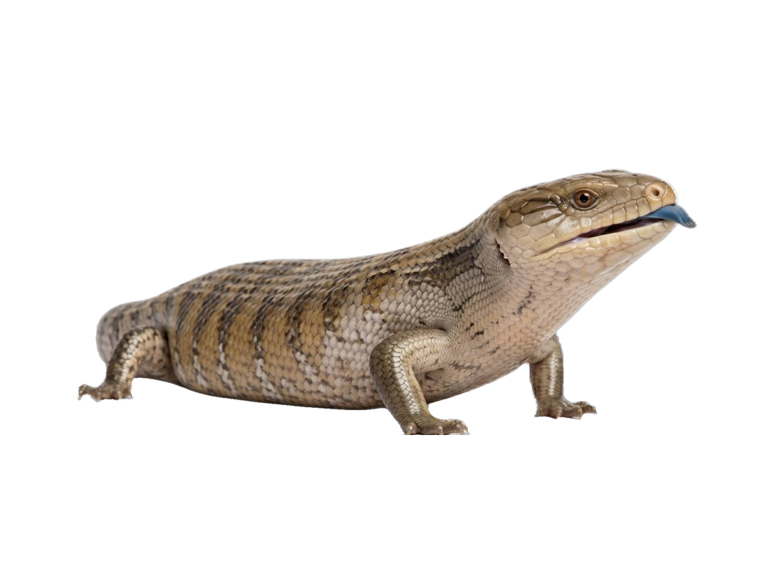 Blue-Tongued Skink (Tiliqua scincooides) transparent cutout