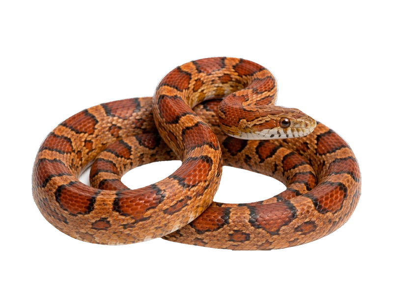 Corn Snake (Pantherophis guttatus) transparent cutout