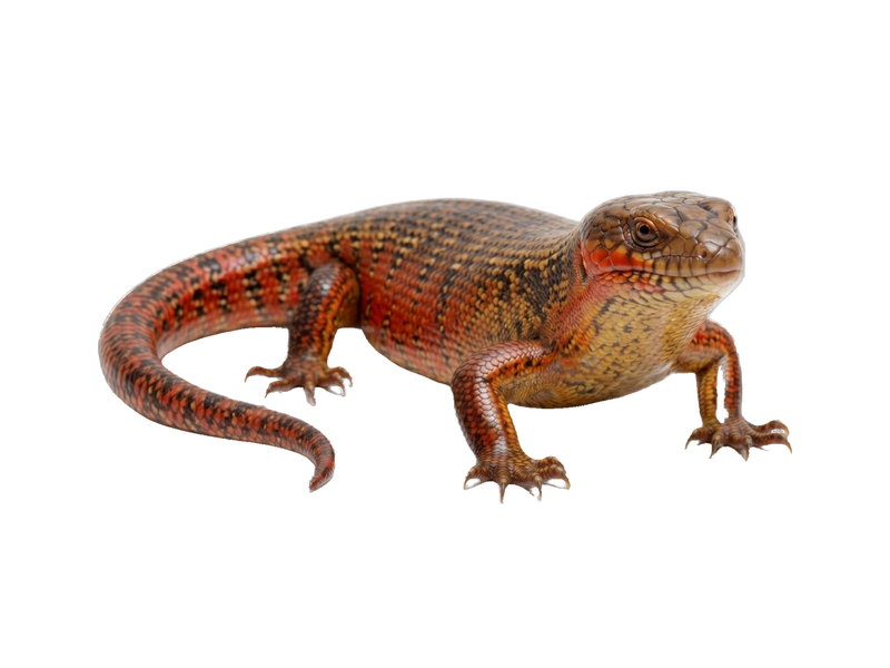 Fire Skink (Lepidothyris fernandi) transparent cutout