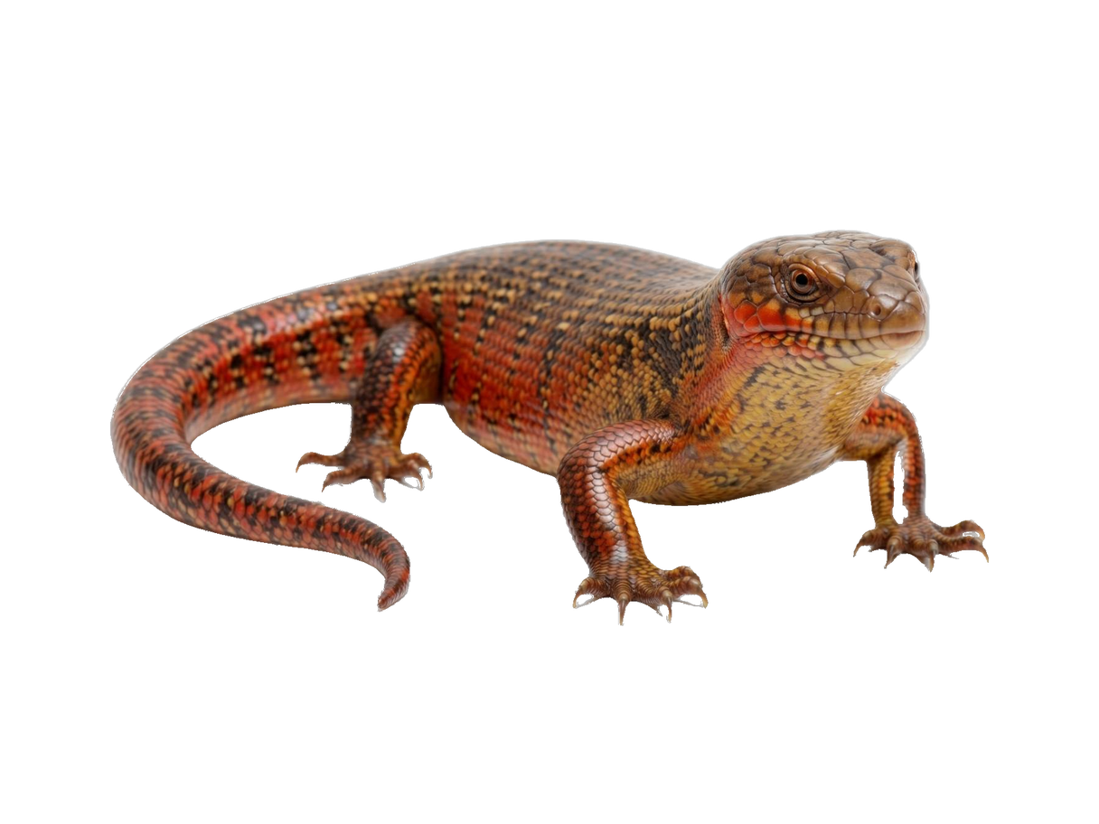 Fire Skink (Lepidothyris fernandi) transparent cutout