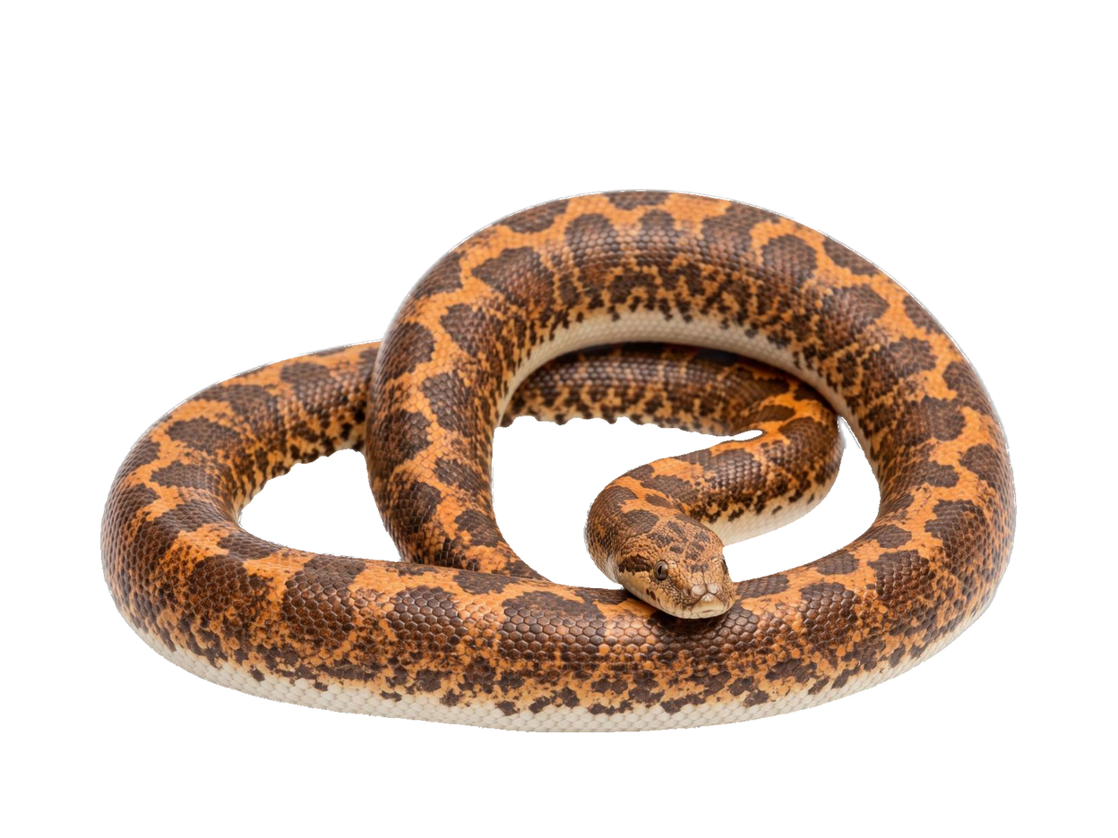 Kenyan Sand Boa (Gongylophis colubrinus) transparent cutout
