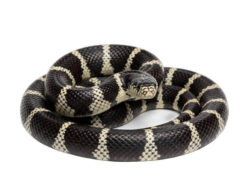 King Snake (Lampropeltis getula) transparent cutout