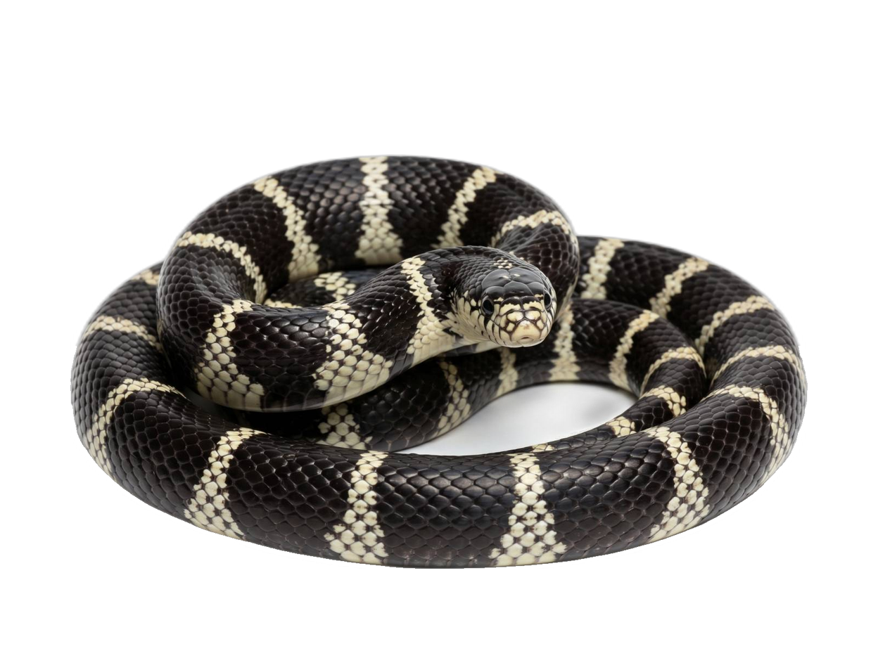 King Snake (Lampropeltis getula) transparent cutout