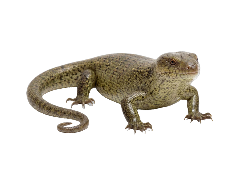 Monkey-Tailed Skink (Corucia zebrata) transparent cutout