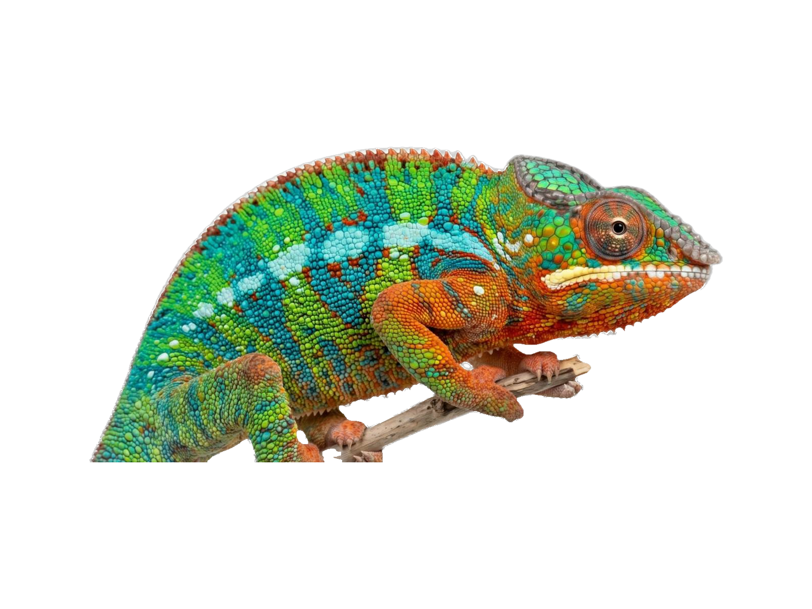 Panther Chameleon (Furcifer pardalis) transparent cutout