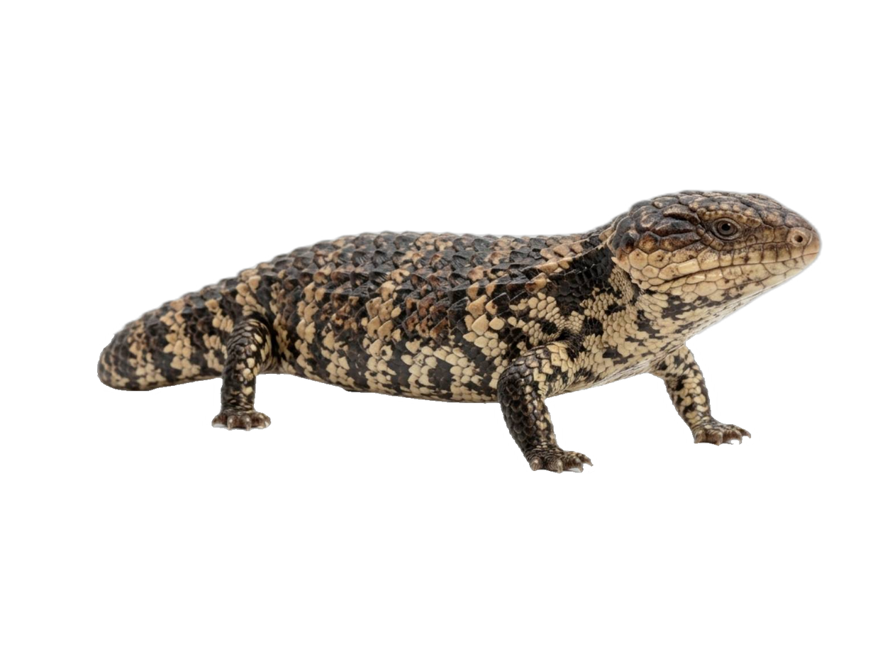 Shingleback Skink (Tiliqua rugosa) transparent cutout